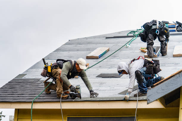 Professional Flat Roof Repair technician working in Linesville, PA